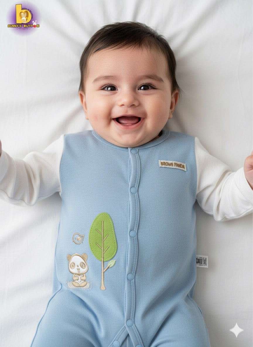 Brown Panda Romper (Full Sleeves)