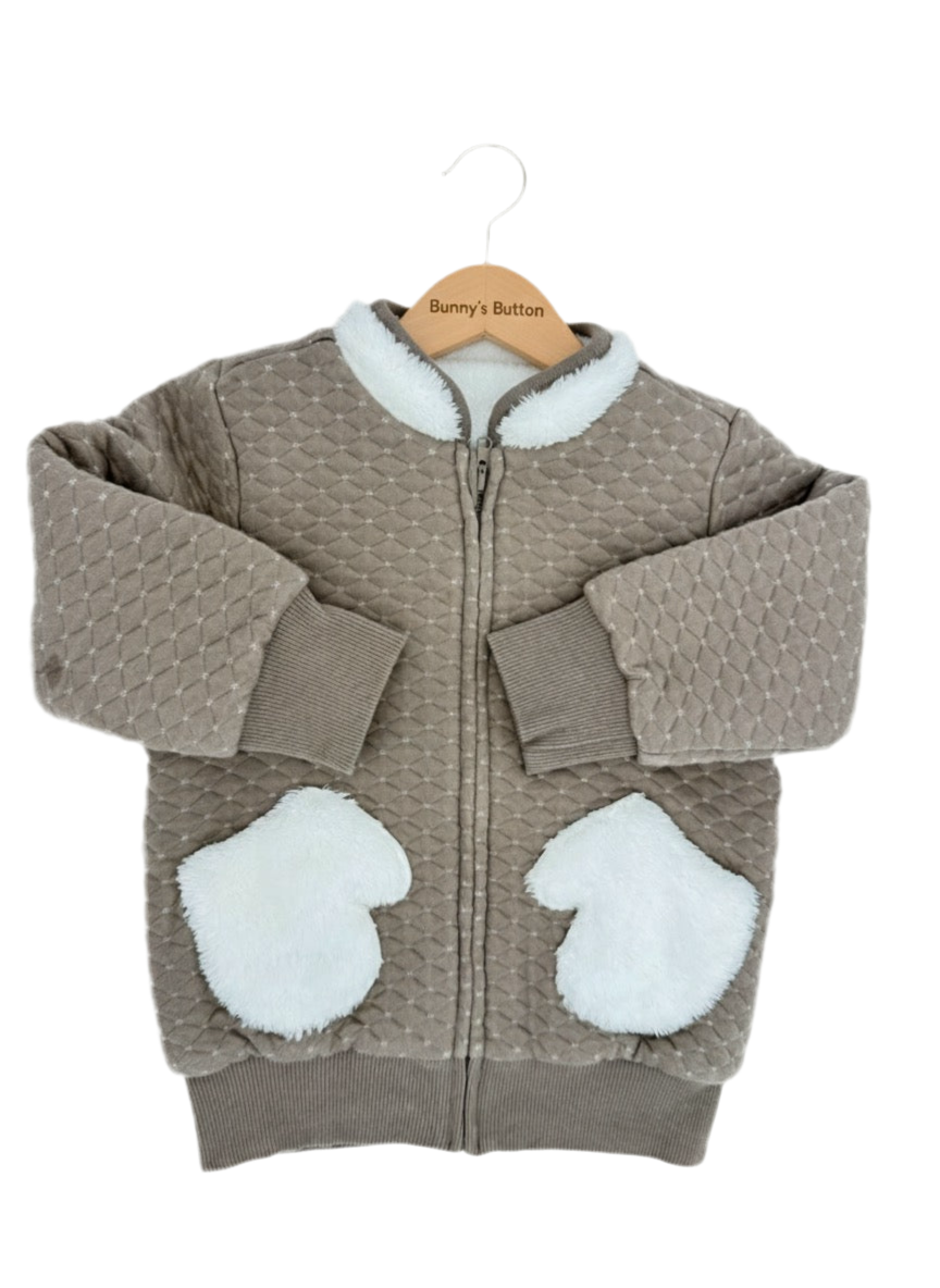 Quilted designer mitten pocket Jacket