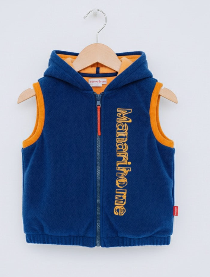 Blue & Orange Hooded Vest