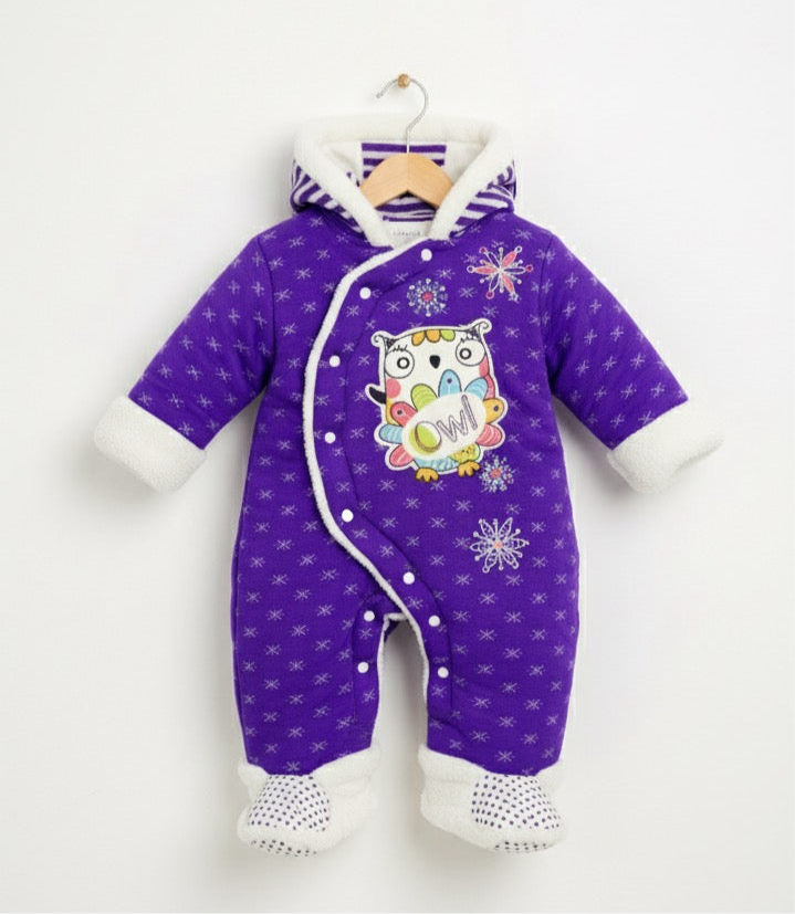Cozy Owl Dreams Hooded Infant Snowsuit
