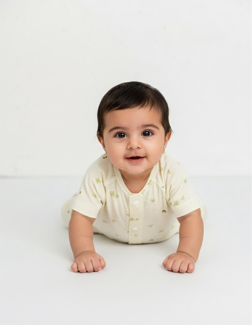 Leaf Print Short-Sleeve Set