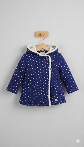 Polka Dot Hodded Coat