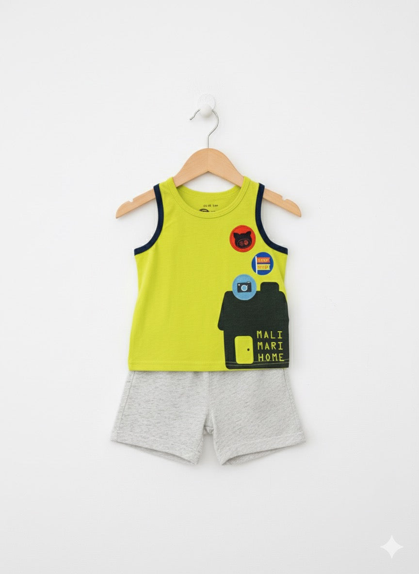Little Explorer Tank Top & Shorts Set