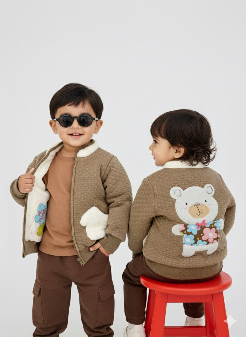 Quilted designer mitten pocket Jacket