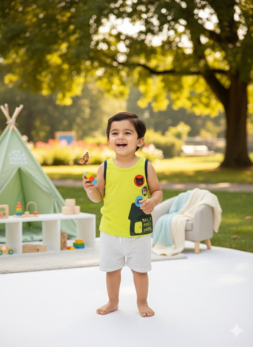 Little Explorer Tank Top & Shorts Set