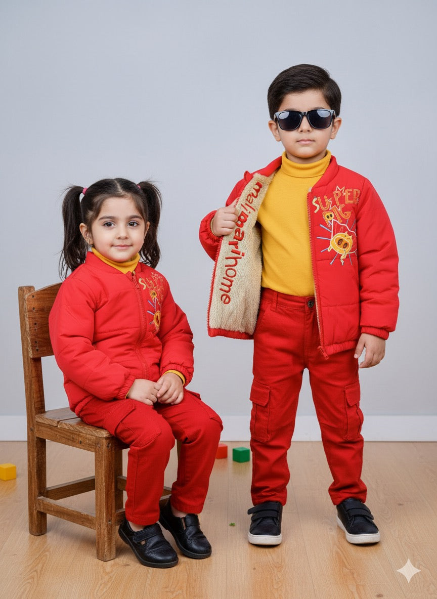 Reversable Red Puffer Jacket