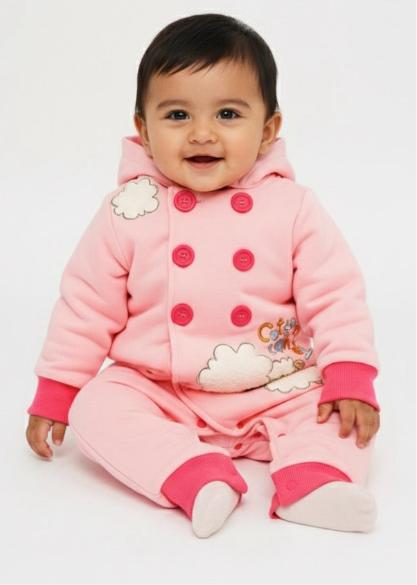 Sweet Sheep Hooded Romper