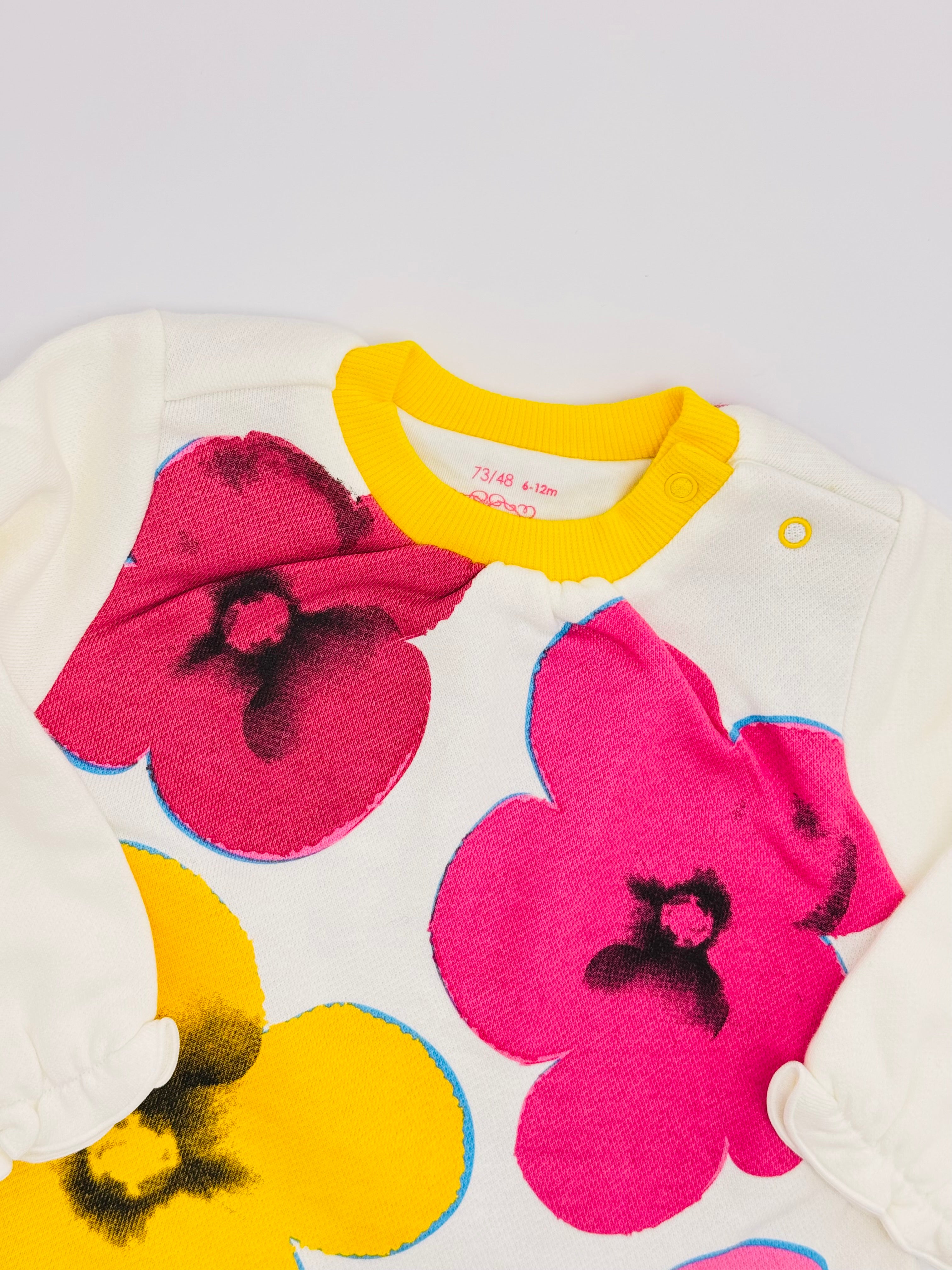 Floral Print Infant Romper