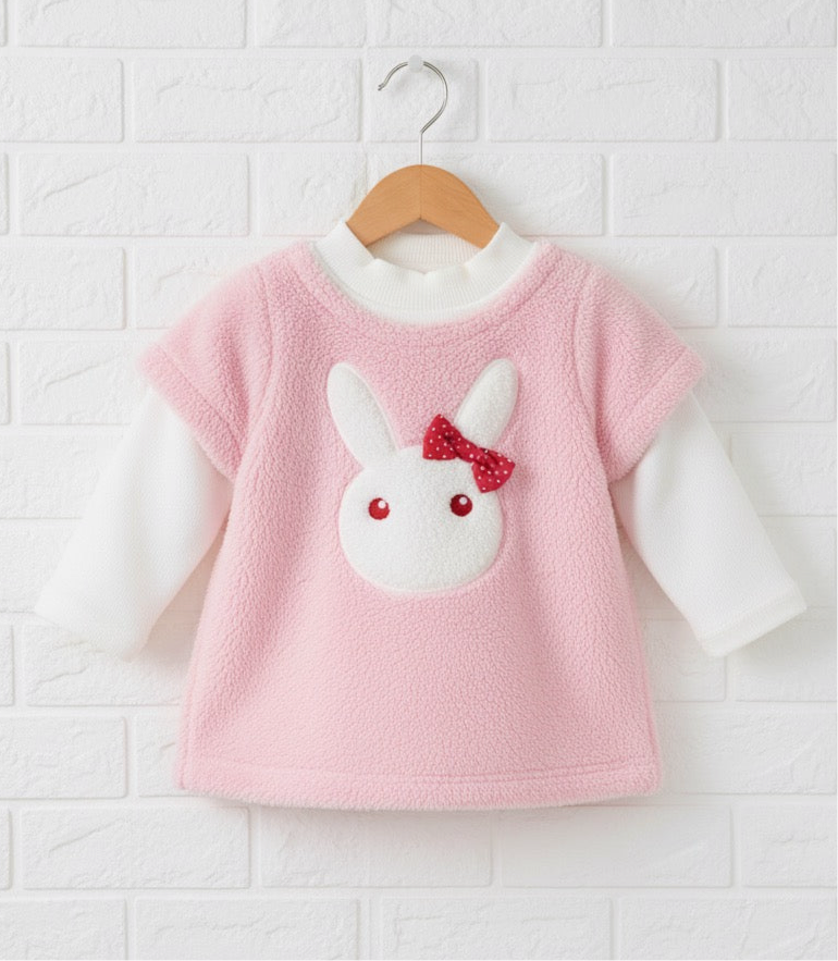 Plush Bunny Overlay Top