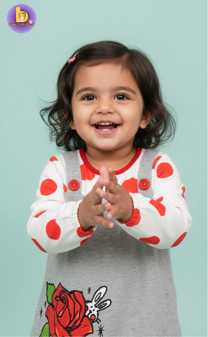 Polka-Dot Bunny Rose Top